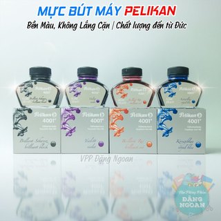 Mực Viết Máy Pelikan 4001 Đức 62.5ml - Màu Tím, Xanh, Đỏ, Đen - Bền Màu, Không Lắng Cặn
