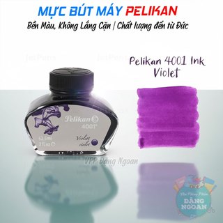 Mực Viết Máy Pelikan 4001 Đức 62.5ml - Màu Tím, Xanh, Đỏ, Đen - Bền Màu, Không Lắng Cặn