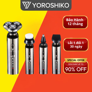  Máy cạo râu 4in1 lưỡi kép Yoroshiko có 3 Mức Độ Cạo Râu hàng chính hãng cao cấp Bảo Hành 12 Tháng 