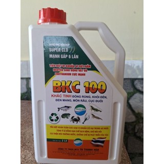 BKC 100 Hỗn Hợp Super Clo Mạnh Gấp 6 Lần Cal 2 Lít Diệt Vi Khuẩn Vi Rút Nấm Khắc Tinh Đóng Rong, Khói Đèn cho tôm 2 lít