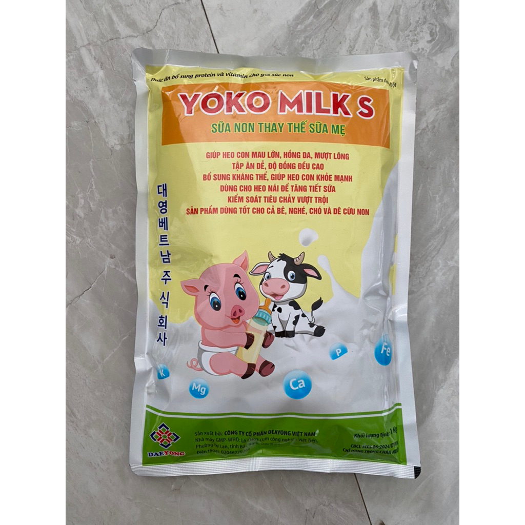 Sữa non YOKO MILK (1kg) daeyong sữa non thay thế sữa mẹ cho chó mèo, gia súc non