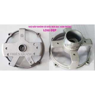  Bộ nắp nhôm dùng cho mô tơ B3 B4 B5 phe vuông 75mm  kẹp nhôm stator chụp motor quạt  