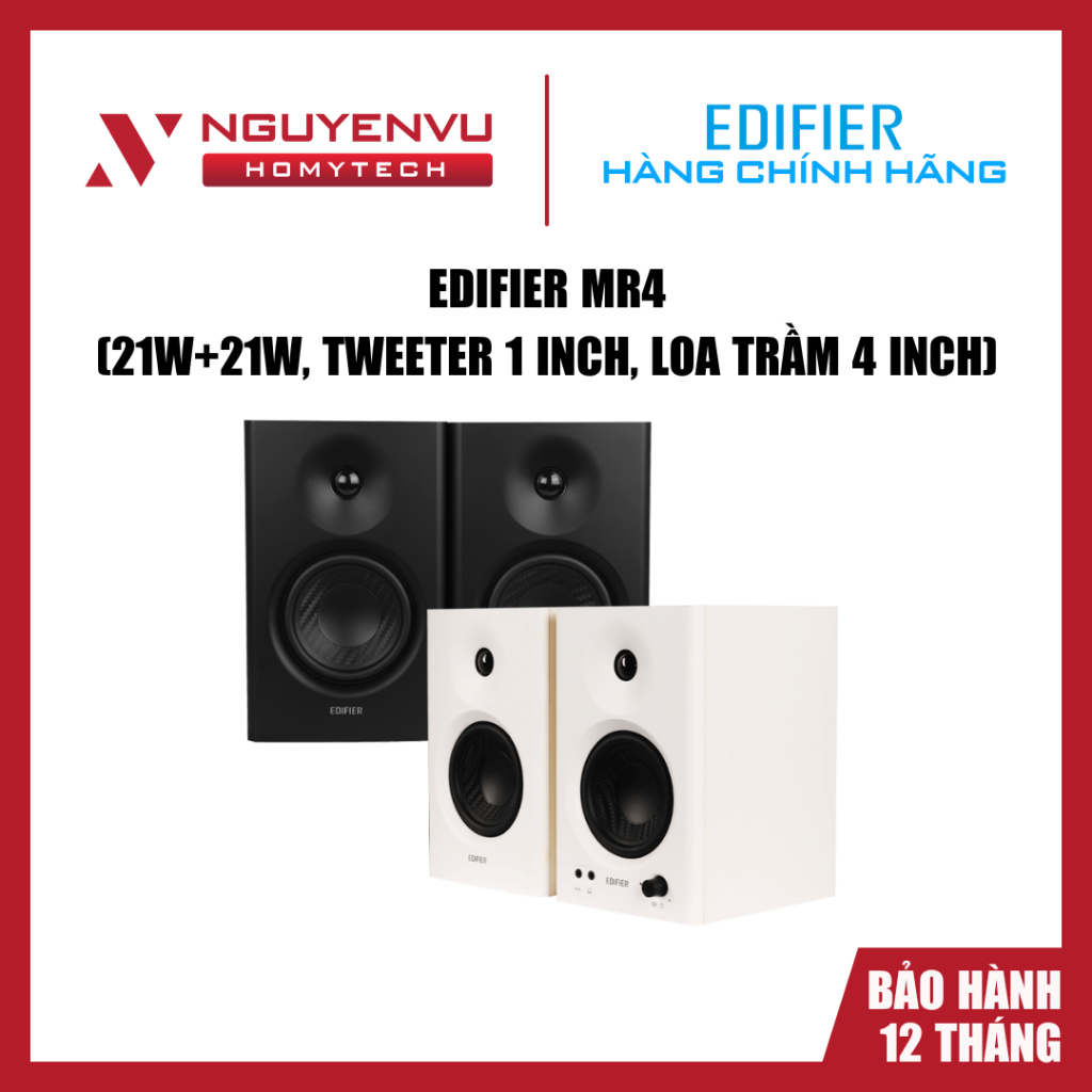 [Full VAT] Loa kiểm âm Edifier MR4 - Công suất 42W - Tweeter 1" & Woofer 4" - Chính hãng