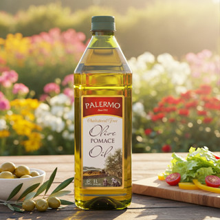 Dầu oliu pomace Palermo 1 lít nhập khẩu nguyên chai từ Thổ Nhĩ Kỳ, date 2027