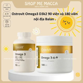  OstroVit Omega 3 D3K2 180v 90v -  Hỗ Trợ Sức Khỏe Tim Mạch Xương Khớp 