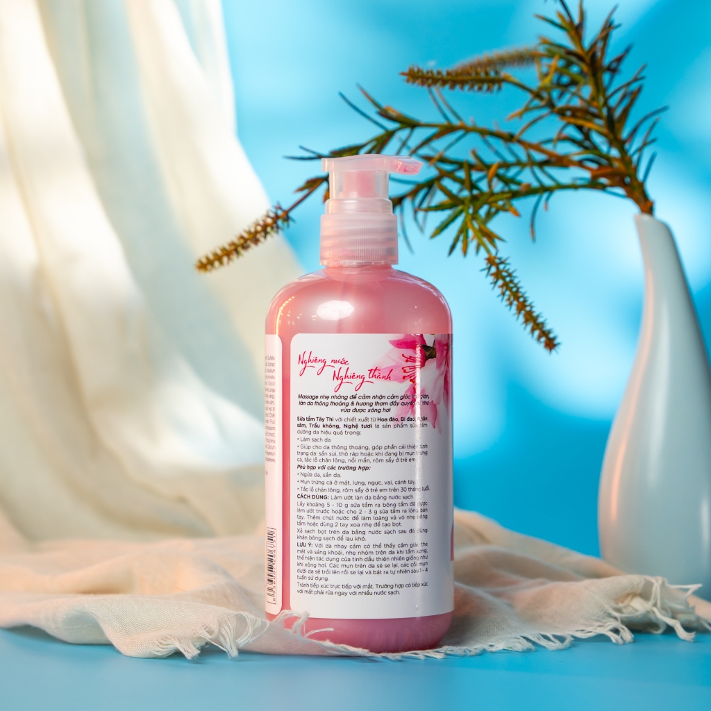 Combo  Sữa tắm Tây Thi 200ml/500ml  hoa đào giảm mụn lưng, ngực, làm sạch da tặng tuýp quà Thái Dương 7 plus 50ml_ST | BigBuy360 - bigbuy360.vn