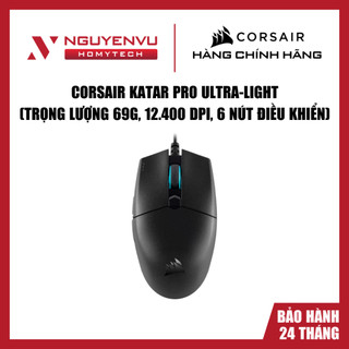 [FULL VAT] Chuột gaming có dây Corsair KATAR PRO Ultra-Light 69g, 12.400 DPI, 6 nút điều khiển - Hàng chính hãng
