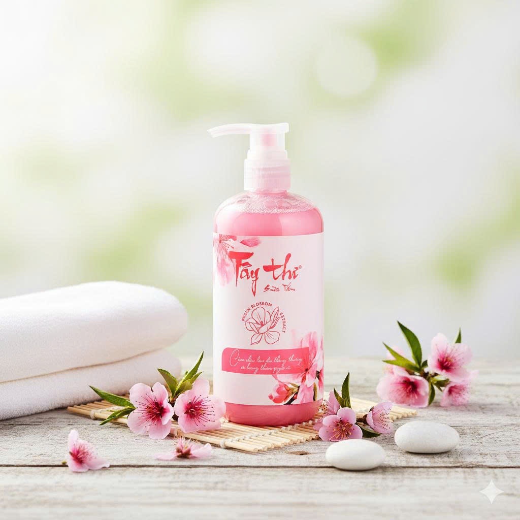 Combo  Sữa tắm Tây Thi 200ml/500ml  hoa đào giảm mụn lưng, ngực, làm sạch da tặng tuýp quà Thái Dương 7 plus 50ml_ST | BigBuy360 - bigbuy360.vn