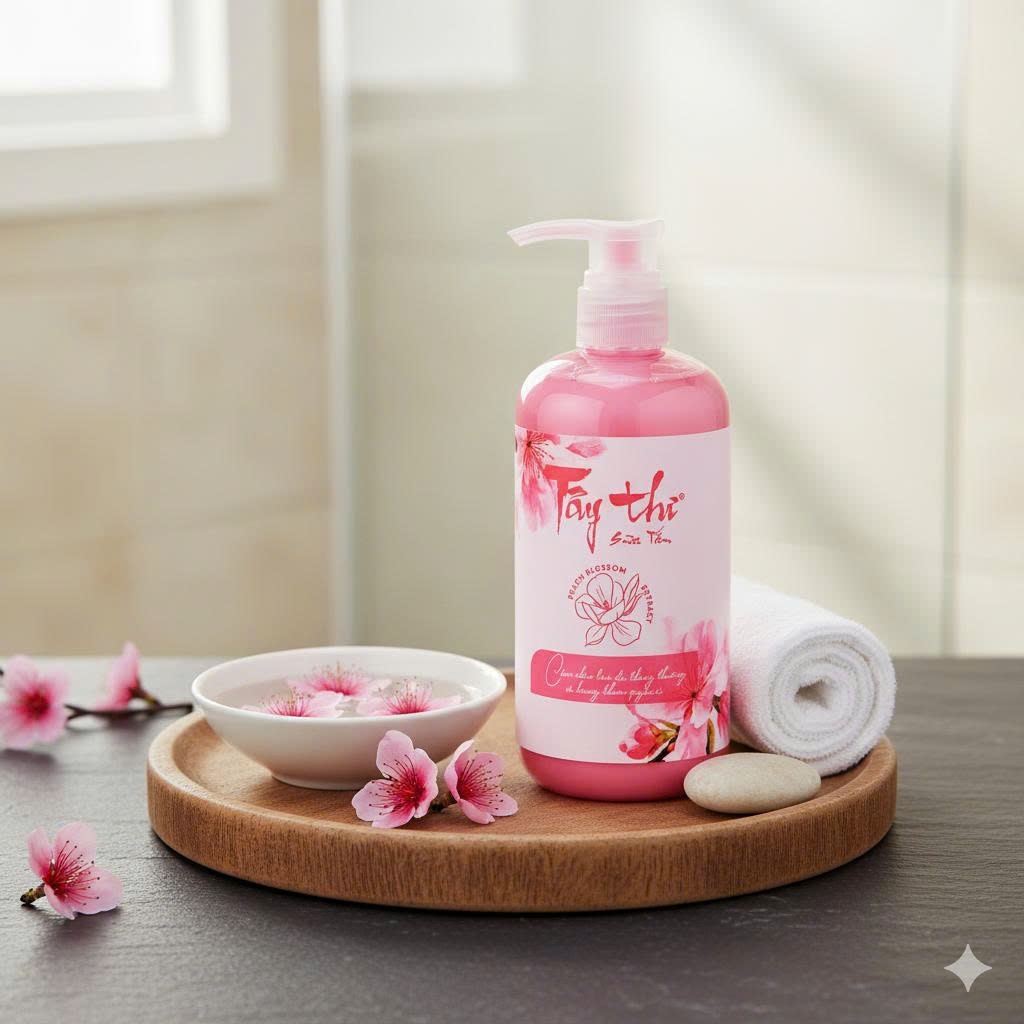 Combo  Sữa tắm Tây Thi 200ml/500ml  hoa đào giảm mụn lưng, ngực, làm sạch da tặng tuýp quà Thái Dương 7 plus 50ml_ST | BigBuy360 - bigbuy360.vn