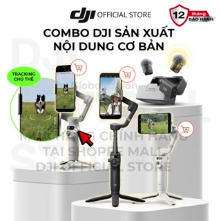   HOT  COMBO DJI SẢN XUẤT NỘI DUNG CƠ BẢN | Bộ Kit Camera Hành Động Osmo Action Gimbal Osmo Mobile Mic Mini Thu Âm 