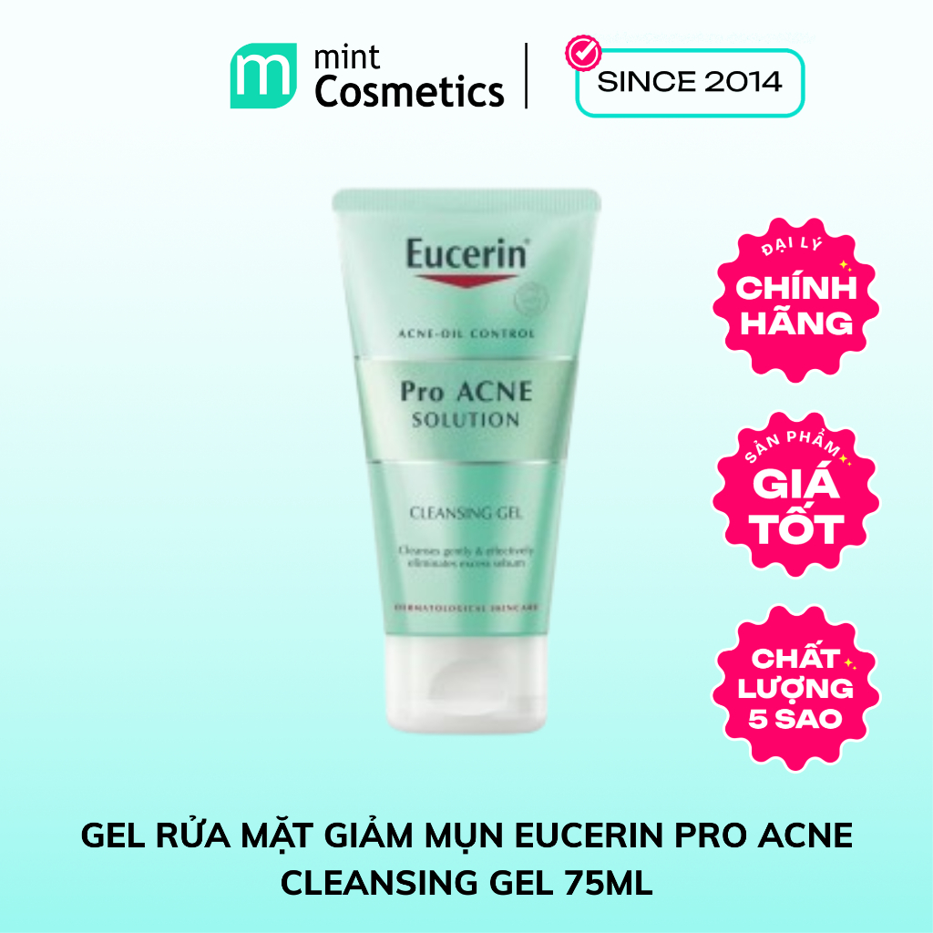 Gel rửa mặt giảm mụn Eucerin Pro Acne Cleansing Gel 75ml