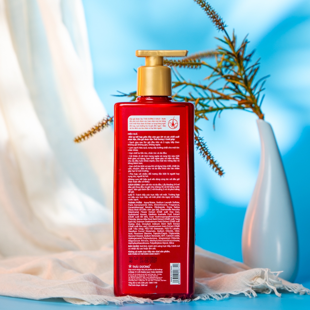 [Live Mua 1 tặng 1] Dầu gội Thái Dương 3 Gold Hoa Đào 500ml / Dầu xả 333ml tặng tube Thái Dương 7 Plus Gold 50g | BigBuy360 - bigbuy360.vn