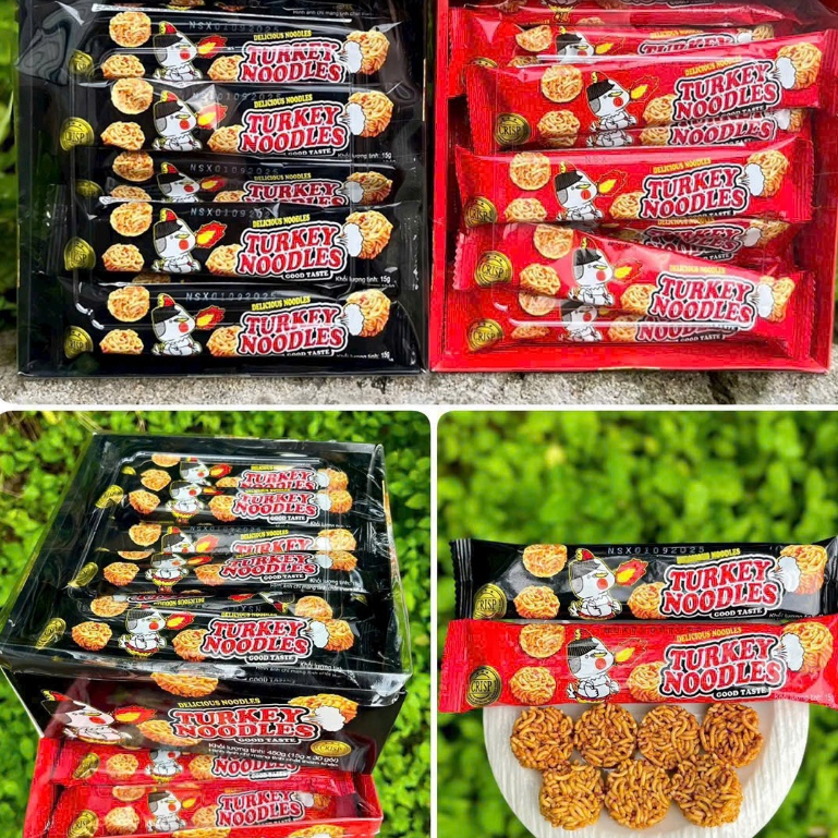 Hộp Mì Tôm Ăn Sống Vị Gà Cay Thái Lan 20gr Dạng Viên tròn, Mì tôm ăn liền. Ăn vặt ngon.