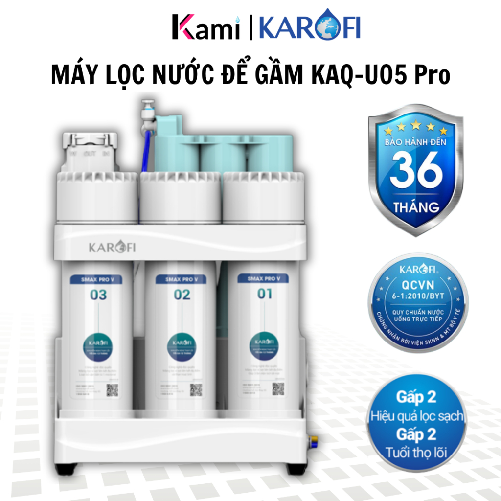 Máy lọc nước Karofi KAQ-U05 Pro để gầm chính hãng