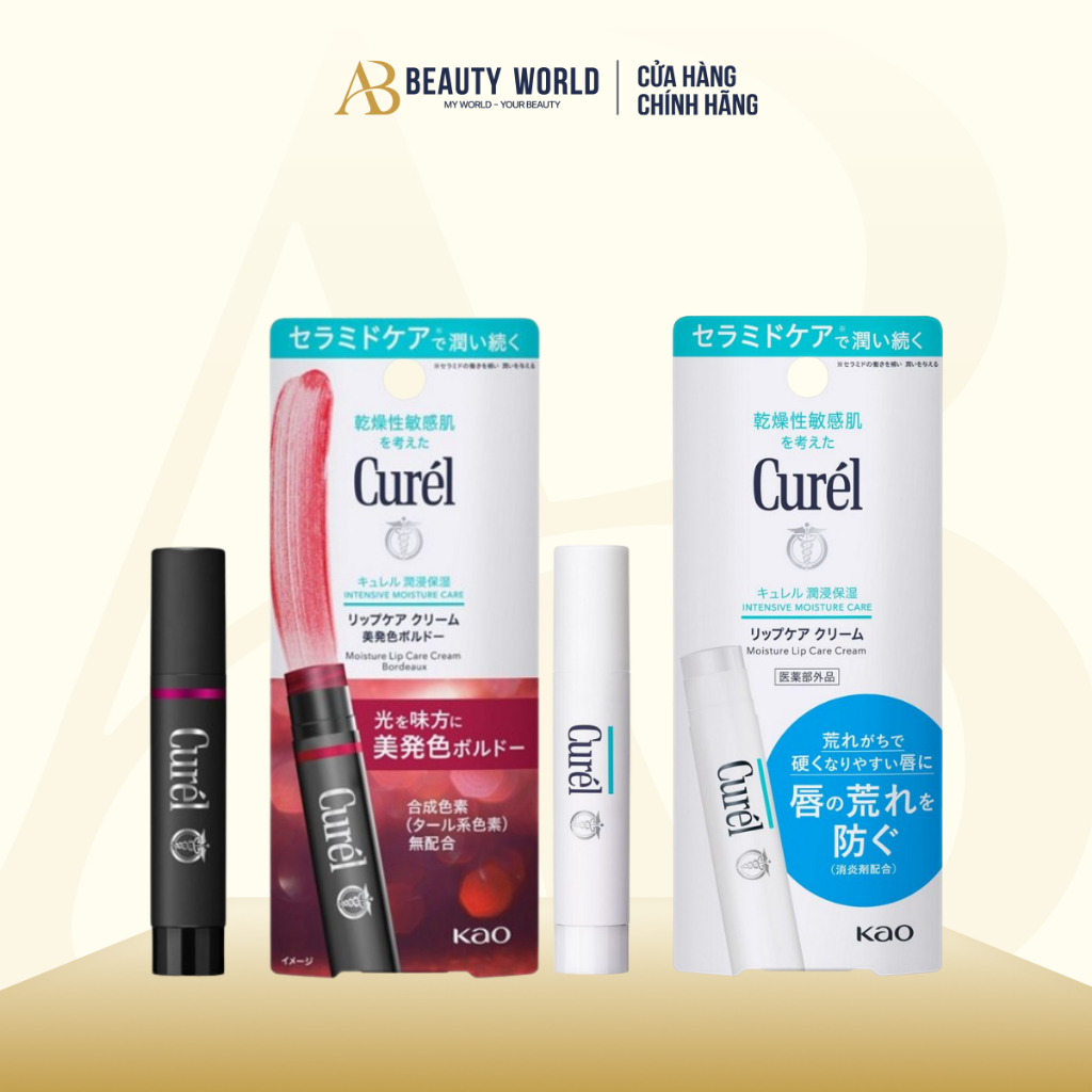 Son Dưỡng Môi Cấp Ẩm Chuyên Sâu Curel Intensive Moisture Care Moisture Lip Care Cream 4.2g AB BEAUTY