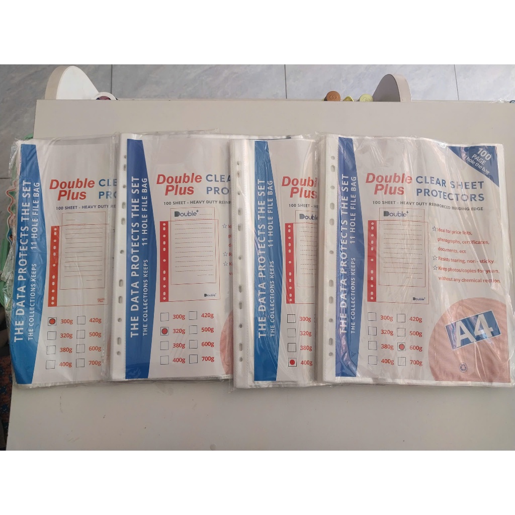 Bìa Lỗ A4 100 tờ Trong Suốt A4 (Sheet Protectors).