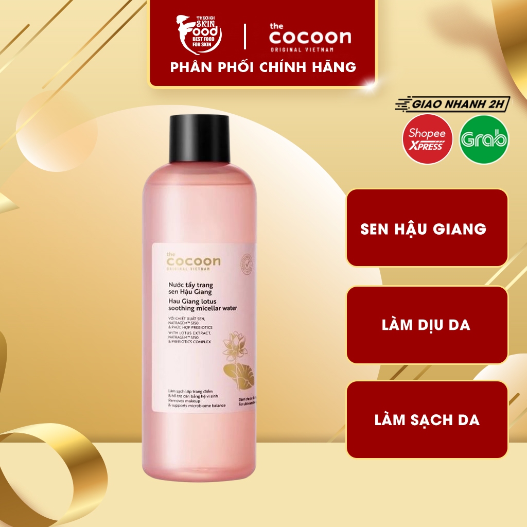 Nước tẩy trang Cocoon Sen Hậu Giang Hau Giang Lotus Soothing Micellar Water 500ml