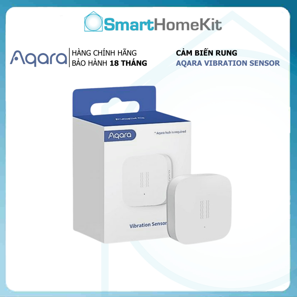Cảm biến rung Aqara thông minh - tương thích Apple HomeKit, Aqara Home (Yêu cầu Aqara hub để sử dụng