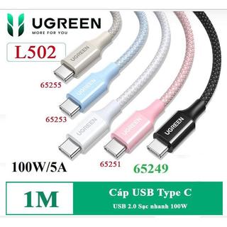 Cáp usb type c to usb c ugreen 35334 35441 35465 l501 60518 60519 us264 65249 l502,pd100w 480mbps
