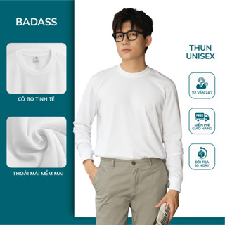 Áo Thun Dài Tay Nam Nữ BADASS Thoáng Khí, Form Rộng Unisex Thoải Mái - ATDOL527