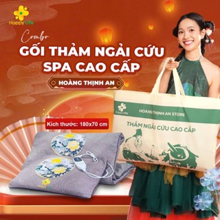 [Kích Thước 70x180cm] Combo Thảm Và Gối Ngải Cứu Hoàng Gia Spa Cao Cấp Chính Hãng, Thải Điện, Đệm Sưởi Ngải Cứu Đông Y