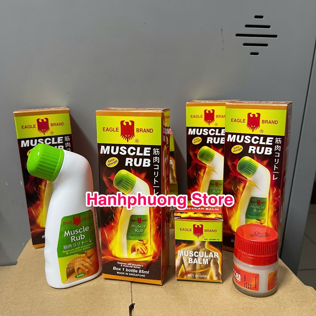 BỘ ĐÔI DẦU XOA BÓP NÓNG MUSCLE RUB 85ML VÀ CAO XOA CƠ BẮP MUSCULAR BALM 20GR- HÀNG NHẬP KHẨU- DATE X