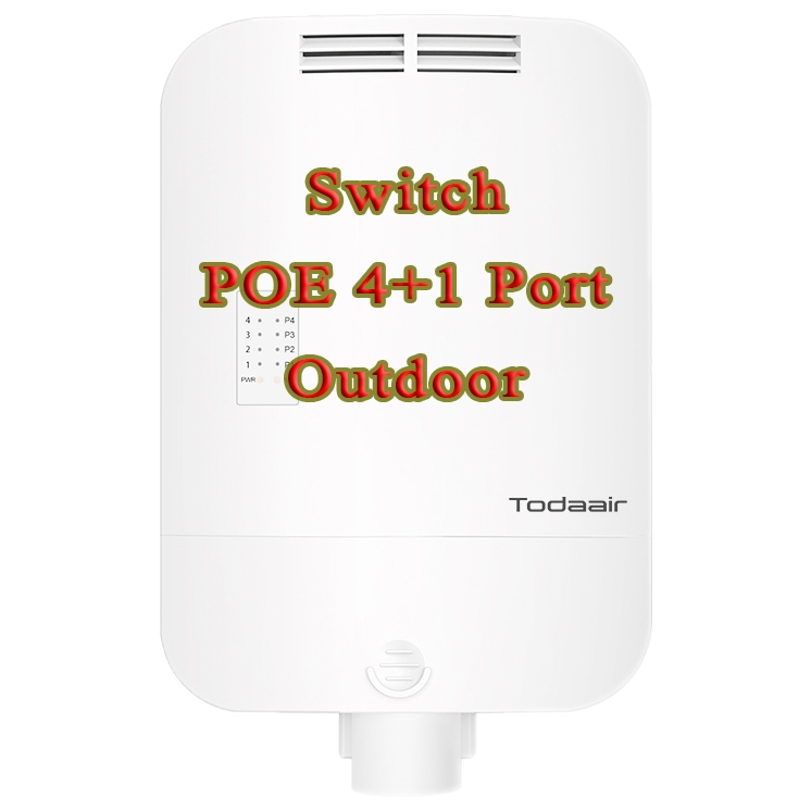 Switch POE ngoài trời 4 POE, 1 uplink outdoor hãng Todaair, Switch POE 4+2 Poe Giga