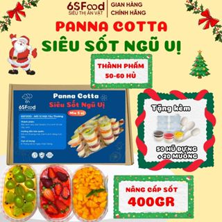 Set nguyên liệu làm Panna Cotta mềm dẻo - thành phẩm 50-60 hũ 60ml [SIÊU SỐT ĐẦY ĐỦ] - 6SFOOD