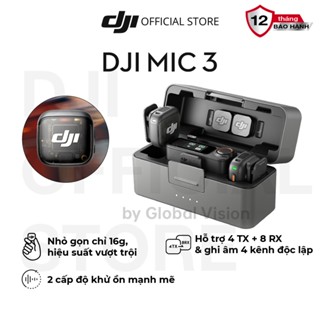  DJI thiết bị quay vlog DJI Mic 3 thu âm gọn nhẹ khử ồn thông minh camera hành động chính hãng  DJI Mic 3  