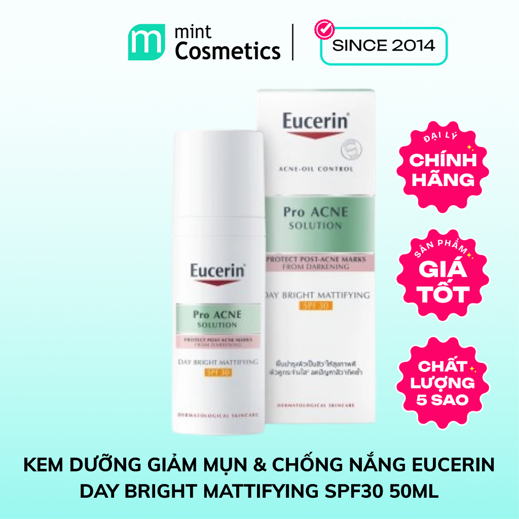 Kem dưỡng giảm mụn & chống nắng Eucerin Day Bright Mattifying SPF30 50ml