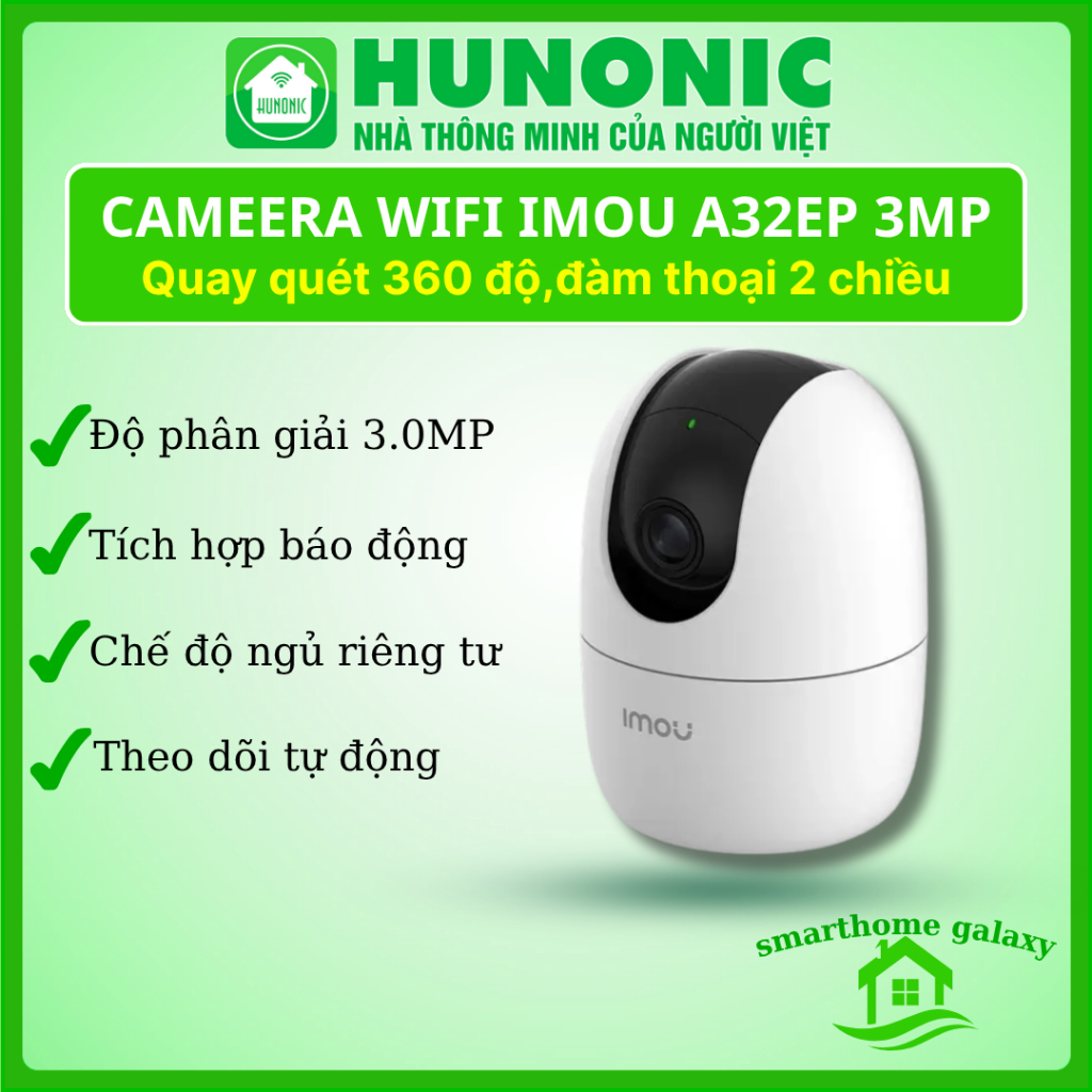 Camera IP Wifi Cao Cấp IMOU A32EP-L | Quay quét 360 độ, đàm thoại 2 chiều, Độ phân giải 2K