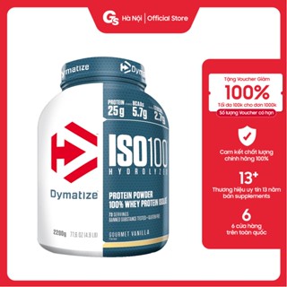 Sữa tăng cơ Dymatize ISO 100 Whey Protein Isolate (USA) hỗ trợ tập gym, phát triển cơ bắp