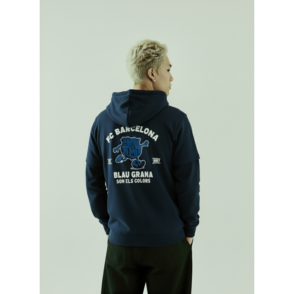 Áo Hoodie Barca Since 1899 | Áo Nỉ Form Oversize Streetwear Nam Nữ Hot Trend 2025 | Áo Nỉ Có Mũ Unis