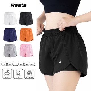  Quần Short Đùi Thể Thao 2 Lớp Nữ Reeta Co Giãn 4 Chiều Tập Gym - Yoga - Chạy bộ - Aerobic Nhiều Màu Có BigSize - A3004 