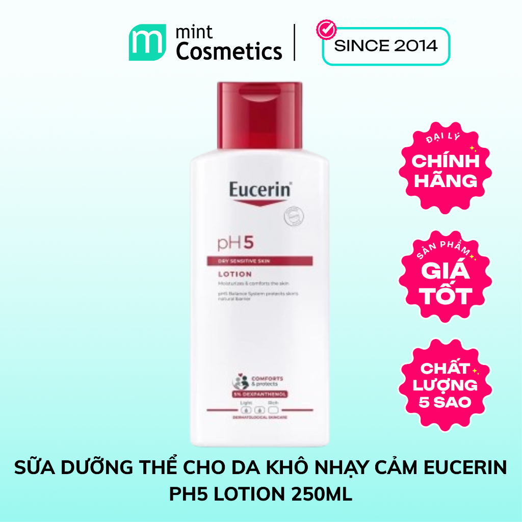 Sữa dưỡng thể cho da khô nhạy cảm Eucerin pH5 Lotion 250ml