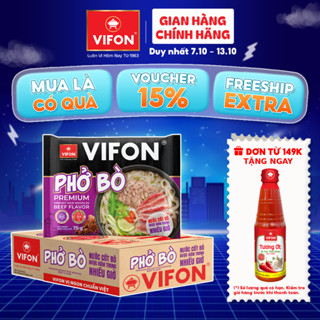 [VOUCHER 15%] Thùng 24 Phở Bò VIFON Có Gói Nước Cốt Bò 75g/gói