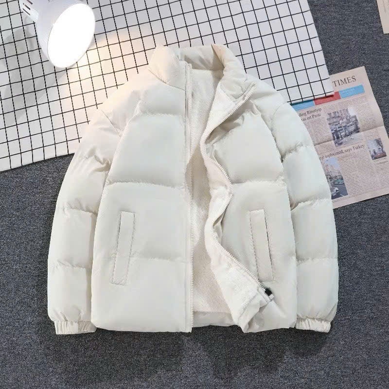 Áo Phao Lót Lông Cừu Cổ vải Cao Cấp, Áo Khoác Unisex Nam Nữ Đại Hàn Dày Dặn Chống Rét Giữ Ấm- Xưởng Nhung | BigBuy360 - bigbuy360.vn