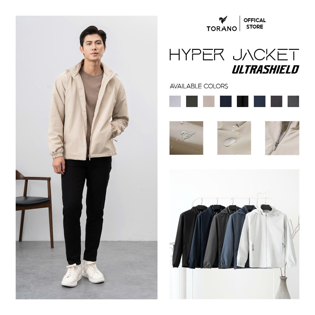 Áo Khoác Gió Nam 2 lớp TORANO Công Nghệ Cao Cấp Heattech, Chống Thấm, Cản Bụi, Cản Gió, Giữ ấm CW001