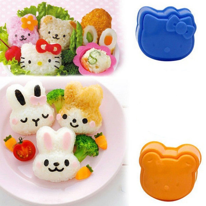 Bộ 2 Khuôn Làm Cơm Nhật Bento Con Mèo CDS1189