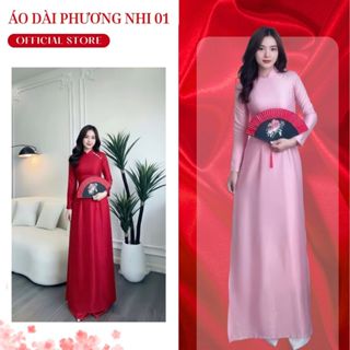 Áo Dài Lụa Vân Hoa Tôn Dáng Phù Hợp Tất Cả Các Sự Kiện, Áo Dài Truyền Thống Dáng Ôm - Áo Dài Phương Nhi