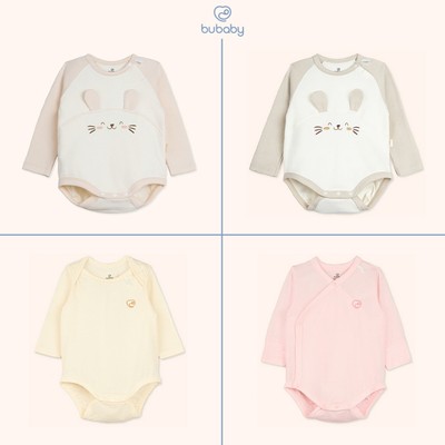 Body chip dài tay Bubaby đủ size cho bé từ sơ sinh đến 1 tuổi