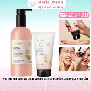  Sữa Rửa Mặt Sen Hậu Giang Cocoon Sạch Sâu Cấp Ẩm Làm Dịu Da Nhạy Cảm 