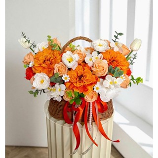   HỎA TỐC  Ảnh thật giỏ hoa hồng sáp thơm Lala cánh hoa to đẹp quà tặng sinh nhật 8-3 20-10 20 11 