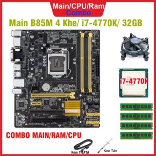 Combo Mainboard B85M + CPU i7 4770k + 32GB RAM + FAN + Keo tản nhiệt - Sản phẩm tháo máy