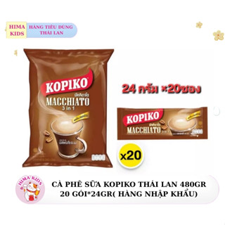 Cà Phê Sữa Kopiko Macchiato 3in1 Thái Lan Cafe Sữa Hòa Tan Thơm Ngon Đậm Vị Gói Lớn 480GRAM