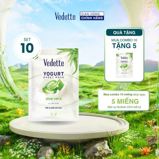  COMBO 10 Mặt nạ giấy sữa chua Vedette Nha Đam 22ml 