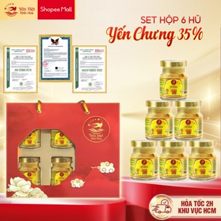 Yến Chưng Sẵn 35% Tổ Yến Tinh Chế – Hộp 6 Hũ 70ml | Yến Việt Tinh Hoa, Yến Ăn Liền Cao Cấp, Set Quà Sức Khỏe Biếu Tặng