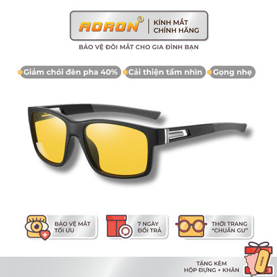 Kính Thời Trang Nhìn Xuyên Đêm AORON Thể Thao Hỗ Trợ Tầm Nhìn Phong Cách Chất Ngầu GenZ Bảo Vệ Mắt Cản Gió Bụi