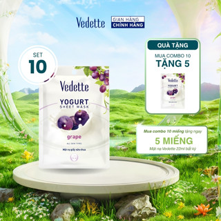 COMBO 10 Mặt nạ giấy sữa chua Vedette 22ml - Yogurt sheet mask