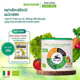 Hạt Nêm Rau Củ Hữu Cơ Alce Nero 120g - Không Chất Điều Vị, An Toàn Cho Bé Từ 1 Tuổi, Chứng Nhận EU Organic,Thuần chay